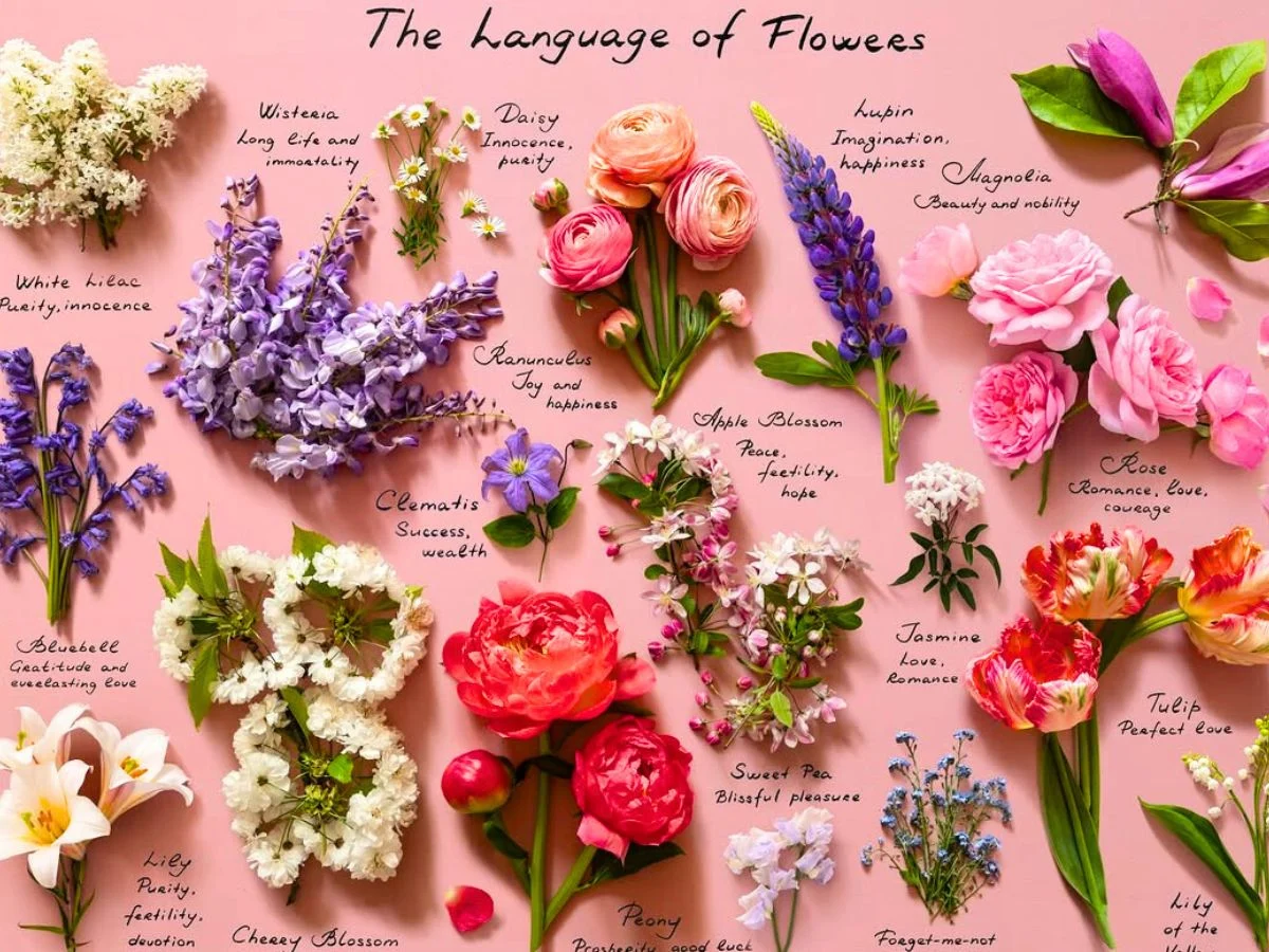 Different flowers and their symbolic meanings